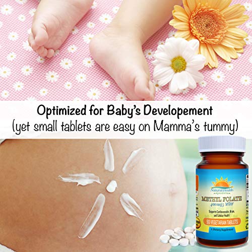 Active Folate Quatrefolic Acid 5-MTHF Methylfolate Smart Choice for Prenatal Heart & Brain Natural Health Goodies