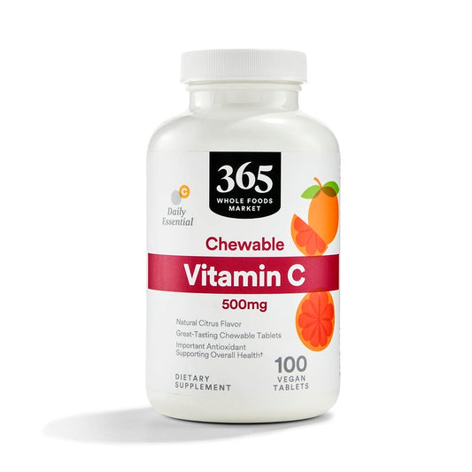 365 by Whole Foods Market, Vitamin C Chewable 500Mg, 100 Tablets 365 by Whole Foods Market