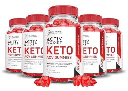(5 Pack) Activboost Keto ACV Gummies Advanced Formula 1000MG Active Boost Justified Laboratories