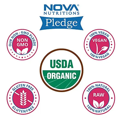 2 Pack - Nova Nutritions Certified Organic Beet Root Powder 16 OZ (454 gm) - Nitric Oxide Nova Nutritions