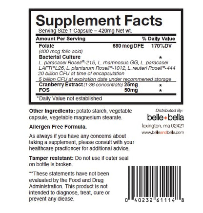 Belle and Bella Flora Prenatal | Probiotics for Women, Expecting Mothers and Postnatal Mothers PROBIOLOGY BY BELLE+BELLA