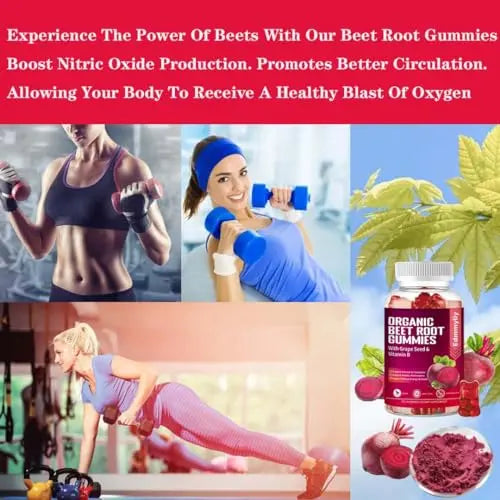 Organic Beet Root Gummies 1500mg for Men Women Beet Root for Athletic, Performance Edmmyliy
