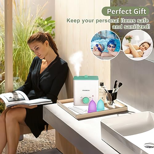 YTYOMUR Menstrual Cup Steamer Sterilizer with 2 Reusable Period Cups, Menstrual Cups Cleaner YTYOMUR