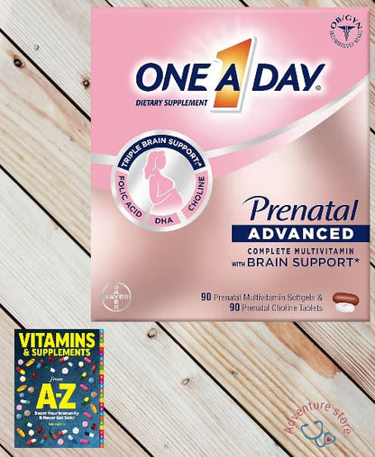 One A Day Women’s Prenatal Complete Multivitamin with Choline, Folic Acid, Omega-3 DHA & Iron Adventure Home