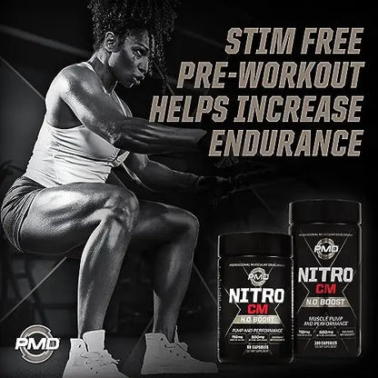PMD Sports Nitro cm - Nitric Oxide with Agmatine Pre Workout Supplement - Muscle PMD