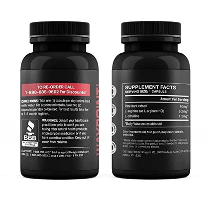 Advanced Nitric Oxide Supplement for Men- 342% Nitric Oxide Booster – Includes L Arginine WAYPOINT HEALTH