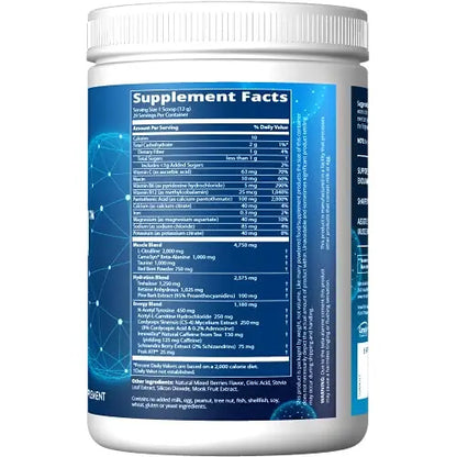 MRM Nutrition Driven Pre-Workout Powder | Mixed Berry Flavored | 125mg Caffeine | Pure MRM