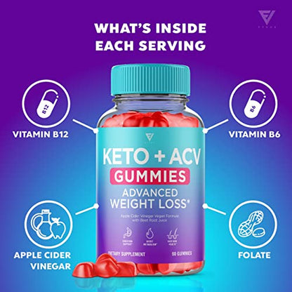 (2 Pack) Keto ACV Gummies Advanced Weight Loss, ACV Keto Gummies Fat Apple Cider Fyvus
