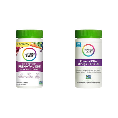 Rainbow Light Prenatal One High Potency Daily Multivitamin with Folate, Ginger and Probiotics Rainbow Light