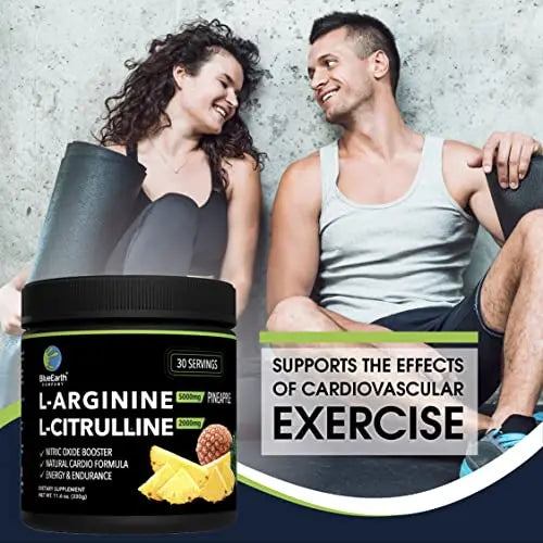 BlueEarth Company L-Arginine 5000mg + L-Citrulline Complex Powder Supplement Drink BlueEarth Company