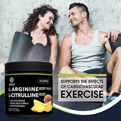 BlueEarth Company L-Arginine 5000mg + L-Citrulline Complex Powder Supplement Drink BlueEarth Company