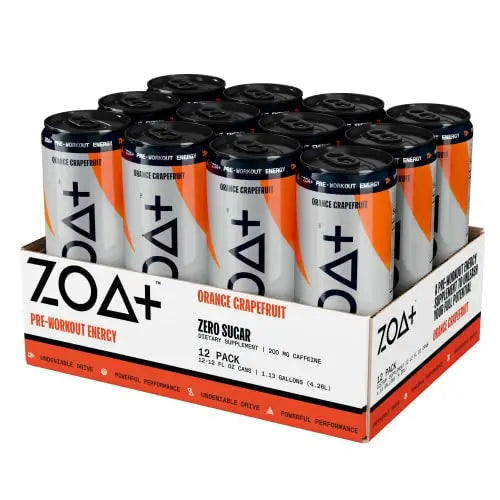 ZOA+ Plus Sugar Free Pre Workout Drinks Bundle | 12 Fl Oz, (36 Pack) | Nitric Oxide Support ZOA