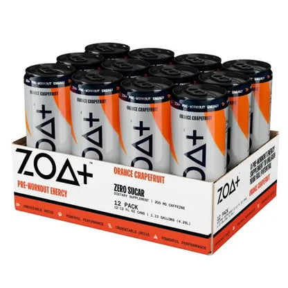 ZOA+ Plus Sugar Free Pre Workout Drinks Bundle | 12 Fl Oz, (36 Pack) | Nitric Oxide Support ZOA