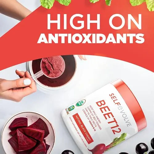 selfevolve Beet12 - Organic Beet Root Powder Enhanced with Vitamin B12, Nitric Oxide Booster selfevolve