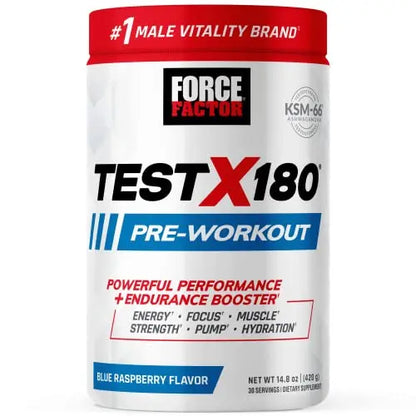 FORCE FACTOR Test X180 Pre-Workout Powder & Energy Supplement, Boost Focus Force Factor