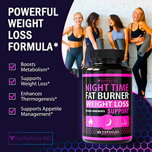 (2 Pack) Night Time Weight Loss Pills for Women Belly Fat Burner for Women NuttraFaza INC