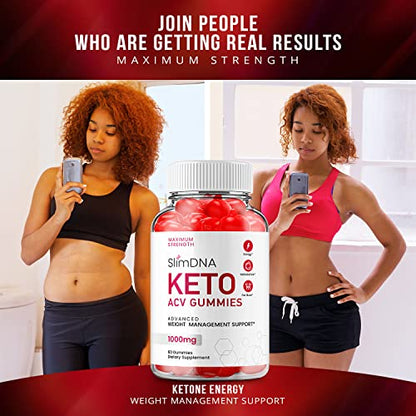(5 Pack) Slim DNA ACV Keto Gummies Slim DNA ACV + Keto Advanced Keto Formula Plus Rillvo