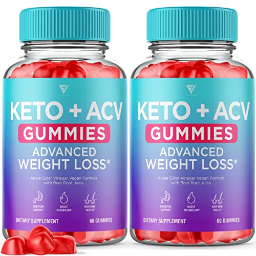 (2 Pack) Keto ACV Gummies Advanced Weight Loss, ACV Keto Gummies Fat Apple Cider Fyvus