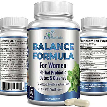 YUMMYVITE Balance Complex for Women - for Vaginal Health, Herbal Detox & Cleanse YUMMYVITE