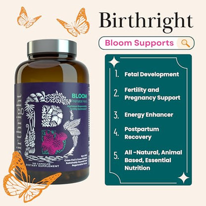 Birthright Complete Prenatal Supplement for Fetal Development… Folate, Choline + DHA Birthright