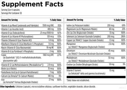 Designs for Health Prenatal Pro Methylated Multivitamin for Women - Prenatal Vitamins Designs for Health