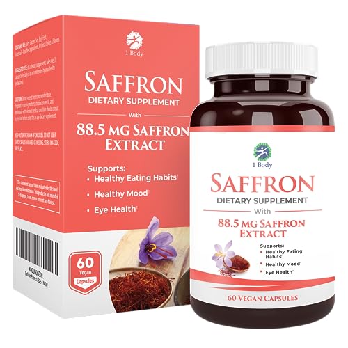 1 Body Saffron Extract 8825 – Antioxidant & Mood Support Saffron Supplement 1 Body