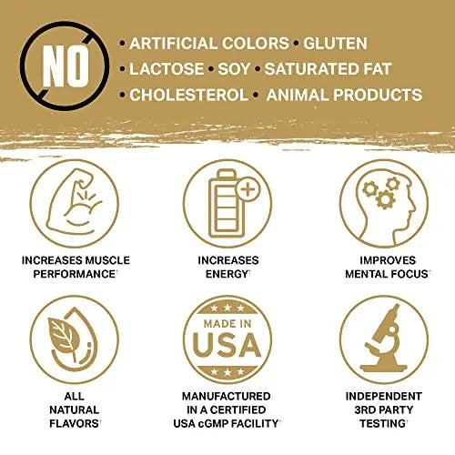 Ambrosia Kinetic Organic Preworkout, Mushroom Enhanced Natural Pre Workout Supplement Ambrosia