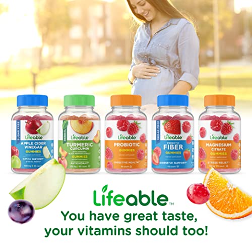 Lifeable Women's Prenatal Multivitamin + Magnesium 85mg, Gummies Bundle - Great Tasting Lifeable