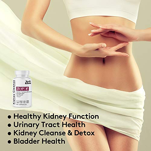 Youth & Tonic Kidney Cleanse Detox for Residual Metabolic Waste & Excess Body Water for Urinary Tract Youth & Tonic
