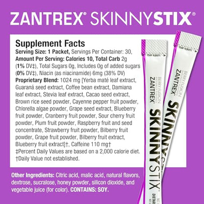 Zantrex SkinnyStix Energy Powder – Increase Energy, Heighten Focus, Boost Mood Zantrex