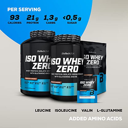 BioTechUSA Iso Whey Zero, Lactose, Gluten, Sugar Free, Premium Whey Protein Isolate, 500 g, Salted Caramel BioTechUSABuy Supplements Australia