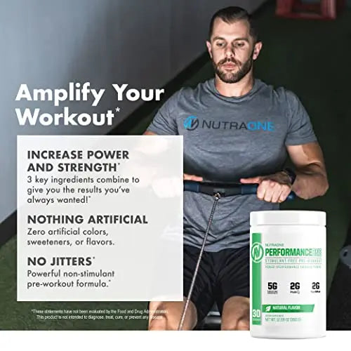 PerformanceOne Best Stimulant-Free Pre Workout Powder by NutraOne for Women and Men NutraOne Nutrition