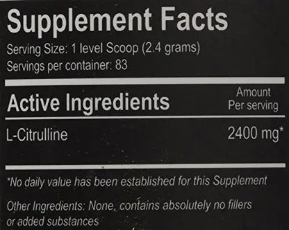 Muscle Feast Premium Vegan L-Citrulline Powder, Enhance Muscle Pumps, Improve Muscle Muscle Feast