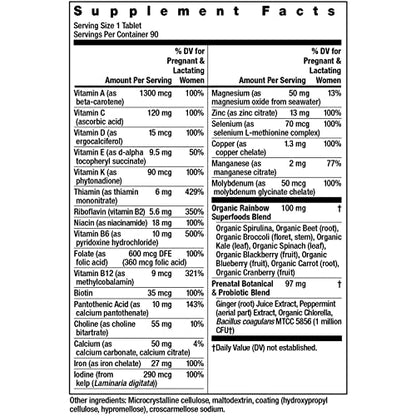 Rainbow Light High-Potency Prenatal One Multivitamin, Prenatal Health Multivitamin Rainbow Light