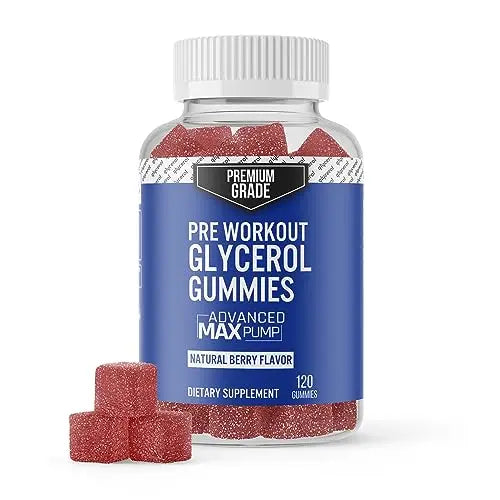 VitaPatch Premium Grade Glycerol Gummies Stim Free Pre Workout - Intense Pump VitaPatch