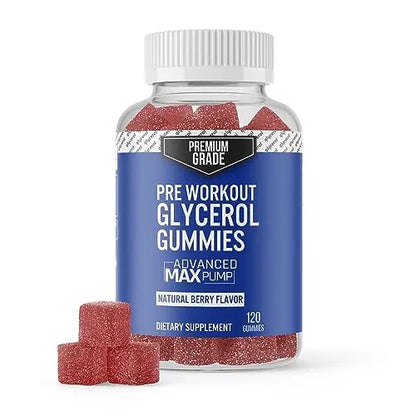 VitaPatch Premium Grade Glycerol Gummies Stim Free Pre Workout - Intense Pump VitaPatch