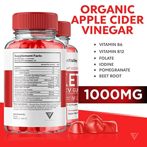 (2 Pack) Lean Valley Keto ACV Gummies Advanced Weight Loss Formula - Lean Valley Fyvus