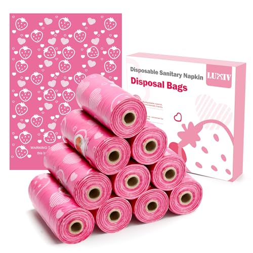 150Pcs Sanitary Napkin Disposal Bags, Luxiv Pink Disposable Sanitary Bag Personal Care Disposal Bags Luxiv