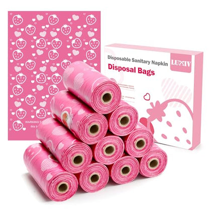 150Pcs Sanitary Napkin Disposal Bags, Luxiv Pink Disposable Sanitary Bag Personal Care Disposal Bags Luxiv