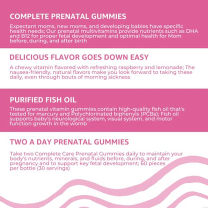 Baby Blues Prenatal Gummies: Complete Multivitamin with DHA + EPA Omega 3s Baby Blues