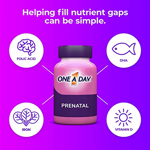 One A Day Women's Prenatal 1 Multivitamin including Vitamin A, Vitamin C, Vitamin D, B6, B12, Iron ONE A DAY