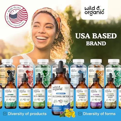Wild & Organic Alcohol Detox Supplement - Liver Cleance & Repair Formula - Anti Alcohol Wild & Organic