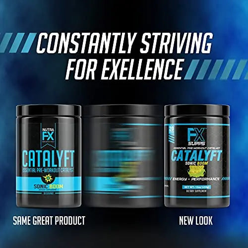 FX Supps Catalyft Pre-Workout Powder Drink for Men & Women, Sonic Boom | Dietary FXSUPPS
