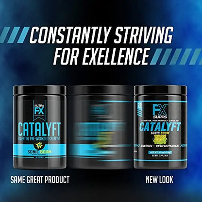 FX Supps Catalyft Pre-Workout Powder Drink for Men & Women, Sonic Boom | Dietary FXSUPPS