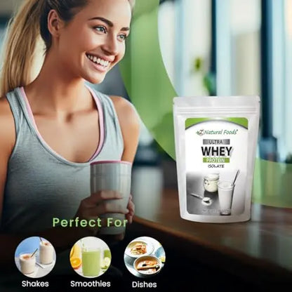 Z Natural Foods Whey Protein Powder Isolate, Unsweetened Protein Powder Enriched Z Natural Foods