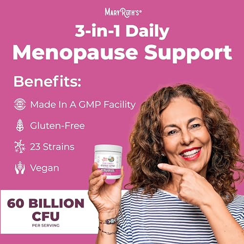 MaryRuth Organics 3-in-1 Menopause Support Powder, Menopause Supplement for Women MaryRuth Organics