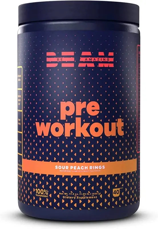BEAM Pre-Workout Powder | Vegan Energy Booster Powdered Drink with All-Natural BEAM