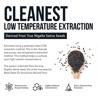 20% Thymoquinone Black Seed Oil Extract Capsules - TQ-Advanced 4X®: Highest Triquetra Health