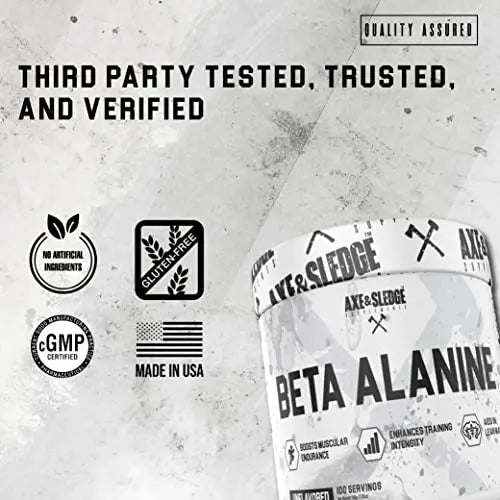 Axe & Sledge Supplements Beta Alanine Basics Powder, Supports Endurance, Performance Axe & Sledge